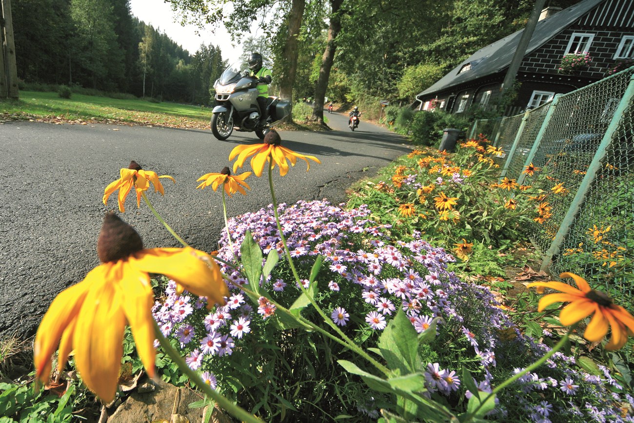 Motorradfahren im Elbsandsteingebirge